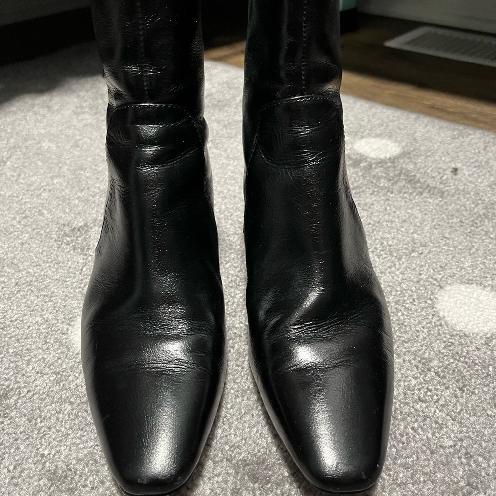 Madewell Black Dime Leather Ankle Boots